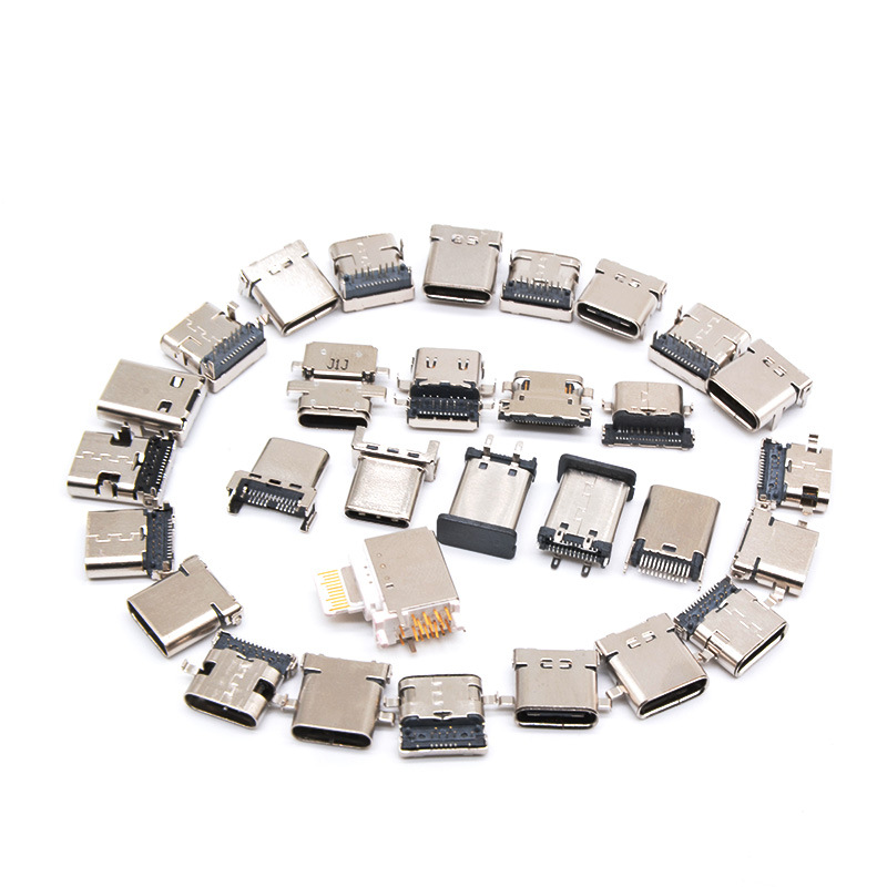 深圳工厂 usb-C12Pin四角插 手机充电口母座批发