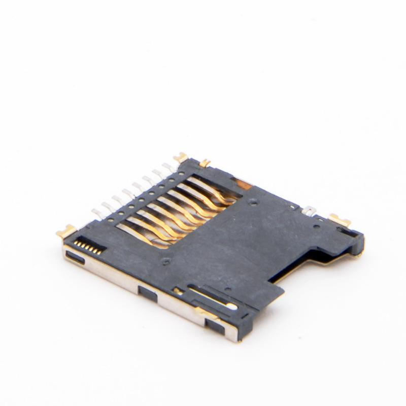 现货供应 PROCONN 钜航MSPN09-A0-4000自弹外焊式TF卡座 高度1.5H
