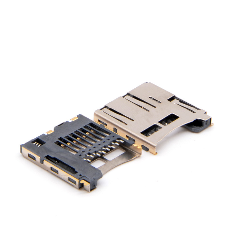 深圳批发 MICROSD TF卡座 内焊自弹A B C款 push读卡器卡槽
