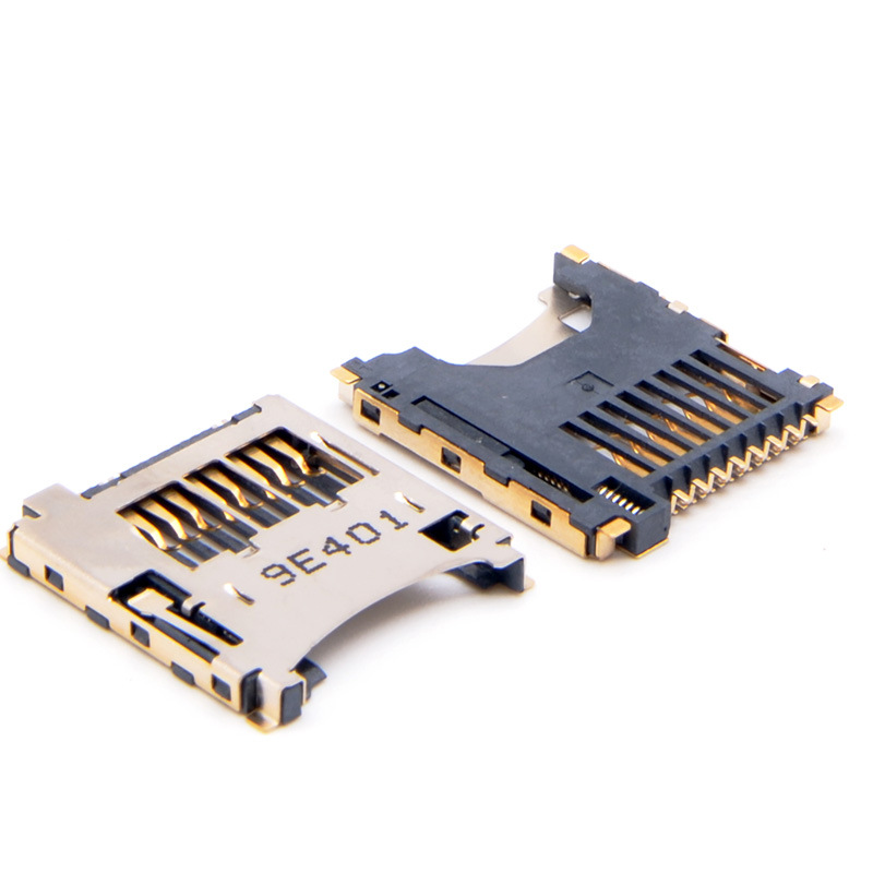 现货批发 MICROSD卡座TF内焊 8-9P替代MOLEX非进口1040310811