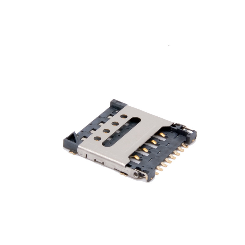 深圳卡特精密 microSIM8Pin翻盖卡座 触点镀金手机卡底座