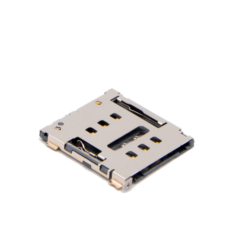 批发 micro NANOSIM卡座 CARD6P7PH 1.44-1.5H带检测侦测带拉杆