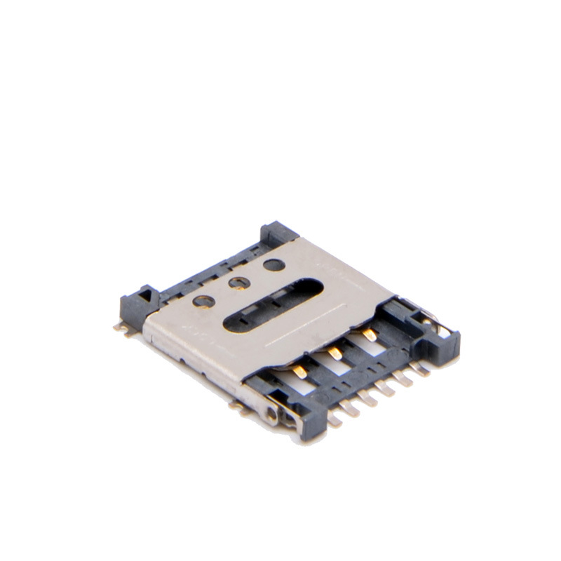工厂批发 NANOSIM6P 7P镀金掀盖铁壳卡座 现货