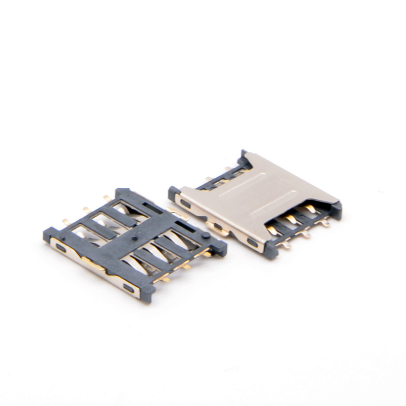 NANOSIM6-7pin卡座 推拉抽拉式手机卡槽