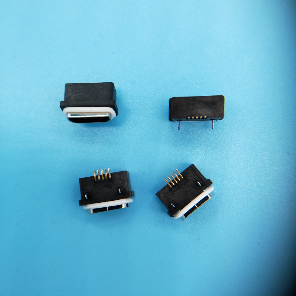 MICRO USB连接器 防水MICRO 5P母座 防水IP67